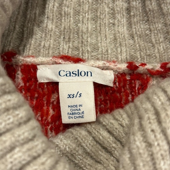 Caslon Jacquard Oversized Knit Boxy Poncho Sunset Colors SX/S - Picture 4 of 10